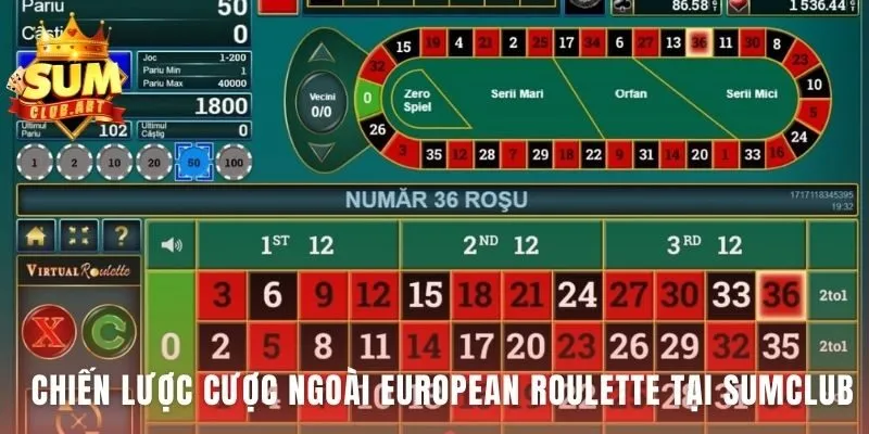 Cược Ngoài European Roulette phương pháp an toàn cho người mới
