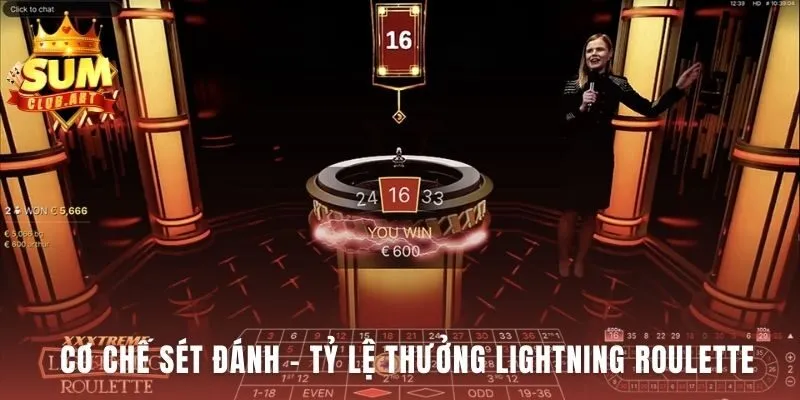 Tỷ lệ thưởng Lightning Roulette xoay quanh cược đơn